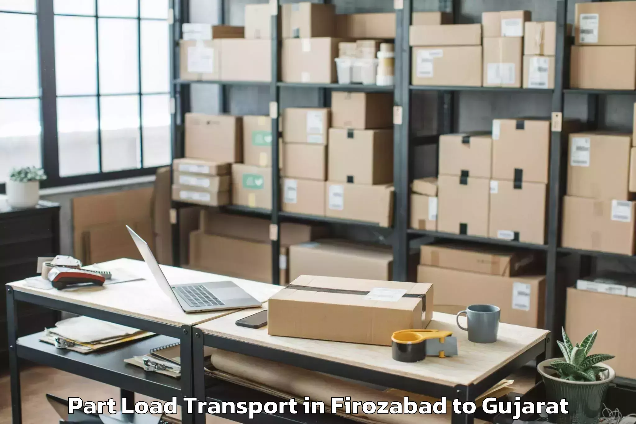 Get Firozabad to Bagasra Part Load Transport